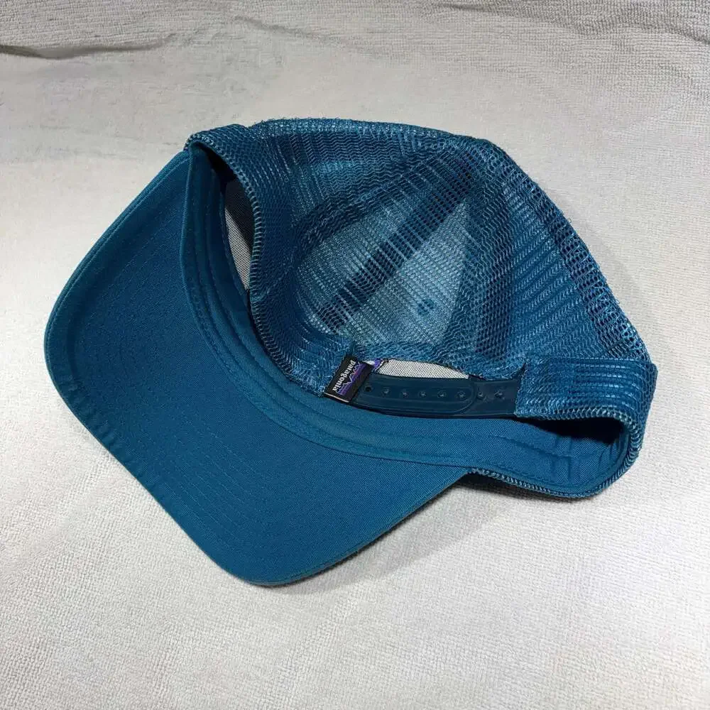 Patagonia P-6 Logo LoPro Trucker Hat Teal Blue Snapback Cap